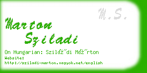 marton sziladi business card